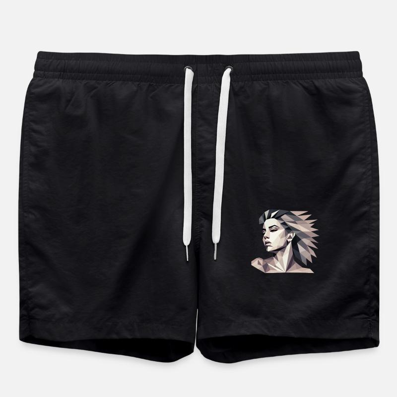 Design "Triangular reflect" - Swim Trunks - black