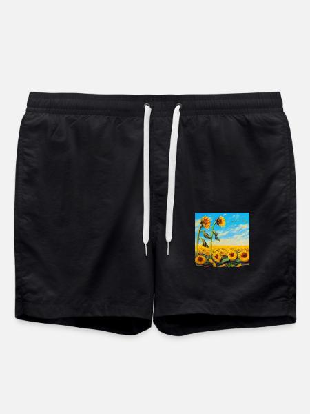 Sunflowers - Swim Trunks - black