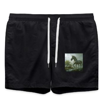 Liberté sauvage - Short de bain - noir - Devant - AI Model Male 185 light (185cm)