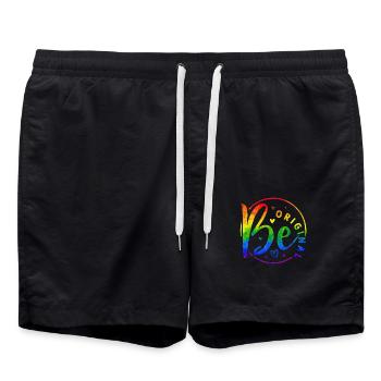 Seien Sie original Vektor Design Symbol Retro Zitat Etikett - Badeshorts - Schwarz - Vorne - AI Model Male 185 light (185cm)
