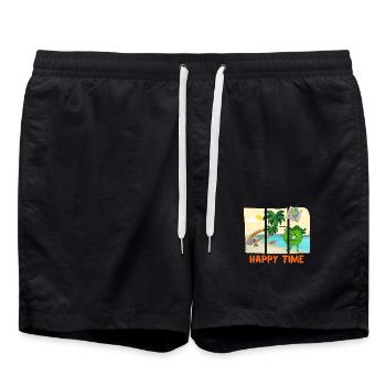 Happy Time - Badeshorts - Schwarz - Vorne - AI Model Male 185 light (185cm)