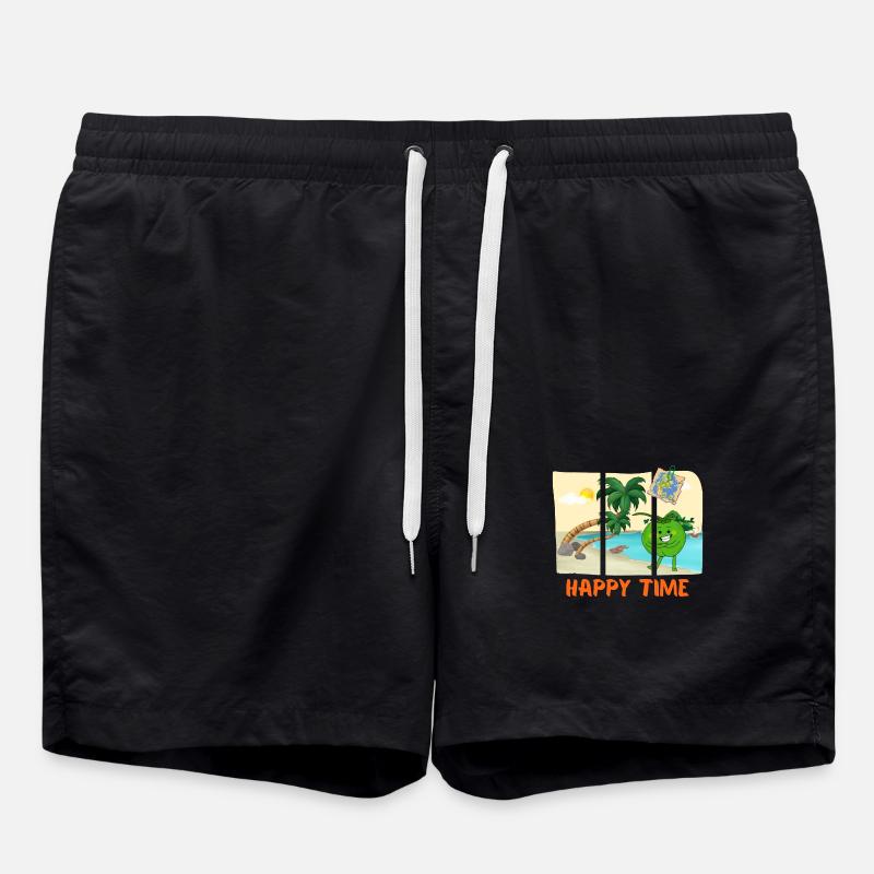 Happy Time - Badeshorts - Schwarz