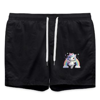 Unicorn 3 - Swim Trunks - black - Front - AI Model Male 185 light (185cm)