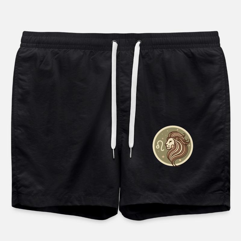 Design "Golden Majesty" - Badeshorts - Schwarz
