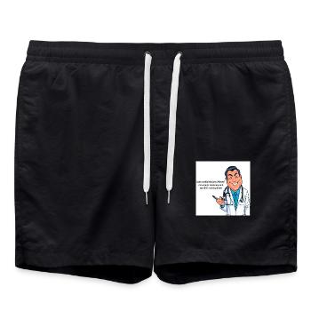 Drôles de médecins - Short de bain - noir - Devant - AI Model Male 185 light (185cm)