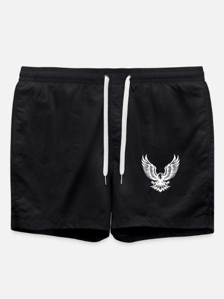 Powerful eagle with spread claws - Swim Trunks - black