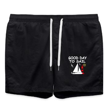 Sail - Swim Trunks - black - Front - AI Model Male 185 light (185cm)