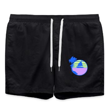 Navire Sun Stripe Marin Capitaine Bateau à eau - Short de bain - noir - Devant - AI Model Male 185 light (185cm)