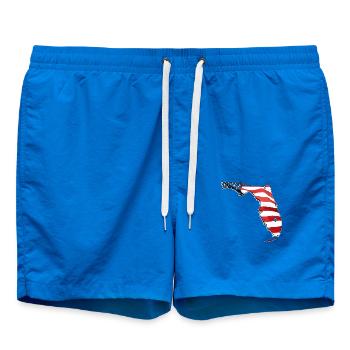 USA Flag in Florida State Map - Swim Trunks - cobalt blue - Front