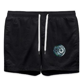 Ein Logo für Fahrradfahrer - Badeshorts - Schwarz - Vorne - AI Model Male 185 light (185cm)