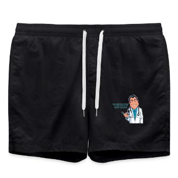 Lustige Ärzte 2 - Badeshorts - Schwarz - Vorne - AI Model Male 185 light (185cm)