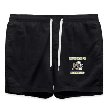 Ich bin nicht alt - ich bin retro - Badeshorts - Schwarz - Vorne - AI Model Male 185 light (185cm)