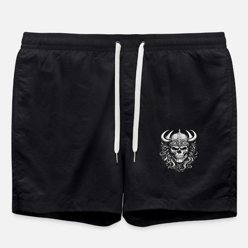 Crâne Viking - Short de bain - noir