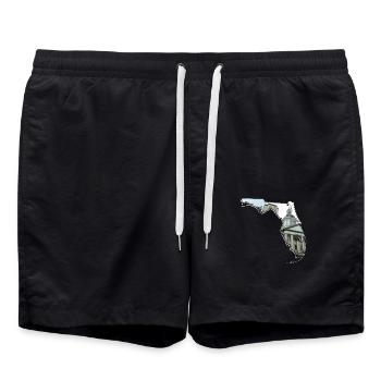 Capitole de l’État de Floride en Floride Carte - Short de bain - noir - Devant - AI Model Male 185 light (185cm)