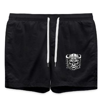 Crâne Viking - Short de bain - noir - Devant - AI Model Male 185 light (185cm)