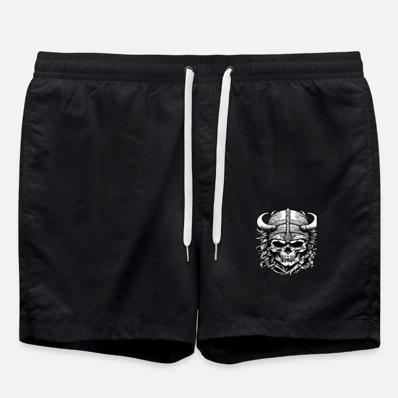 Crâne Viking - Short de bain - noir