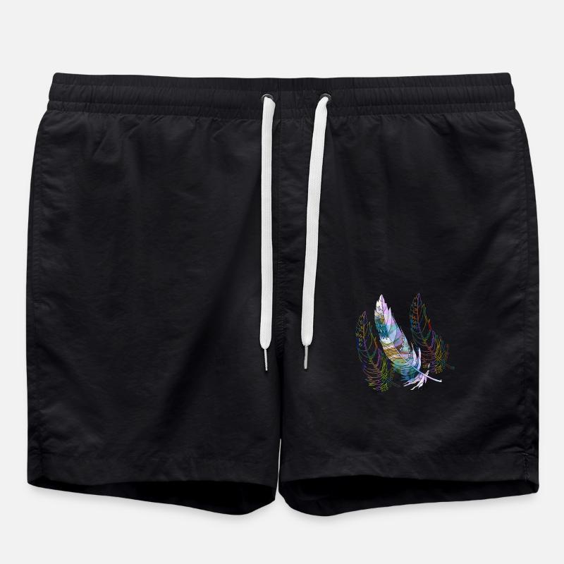 Feder - Badeshorts - Schwarz