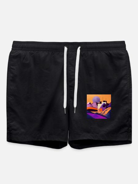 Purple Moon - Swim Trunks - black