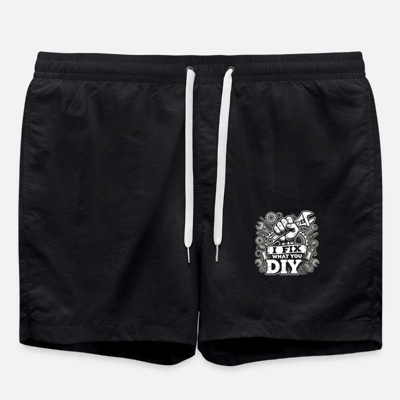 Handyman Christmas DIY - Badeshorts - Schwarz
