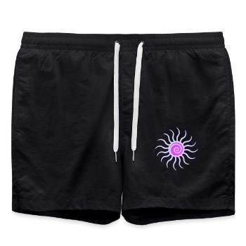 Bright Sun Rays Summer Glow Light Warmth - Swim Trunks - black - Front - AI Model Male 185 light (185cm)
