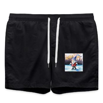 Je suis heureux - Short de bain - noir - Devant - AI Model Male 185 light (185cm)