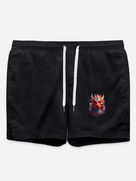 Drache - Badeshorts - Schwarz