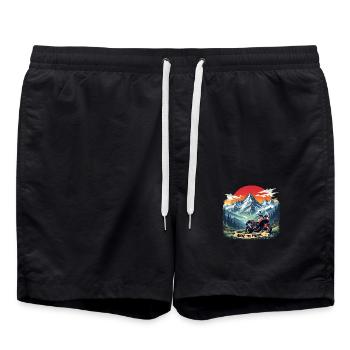 Ride my Pride #1 - Badeshorts - Schwarz - Vorne - AI Model Male 185 light (185cm)