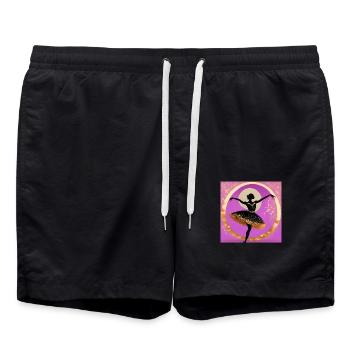Idealerweise - Badeshorts - Schwarz - Vorne - AI Model Male 185 light (185cm)