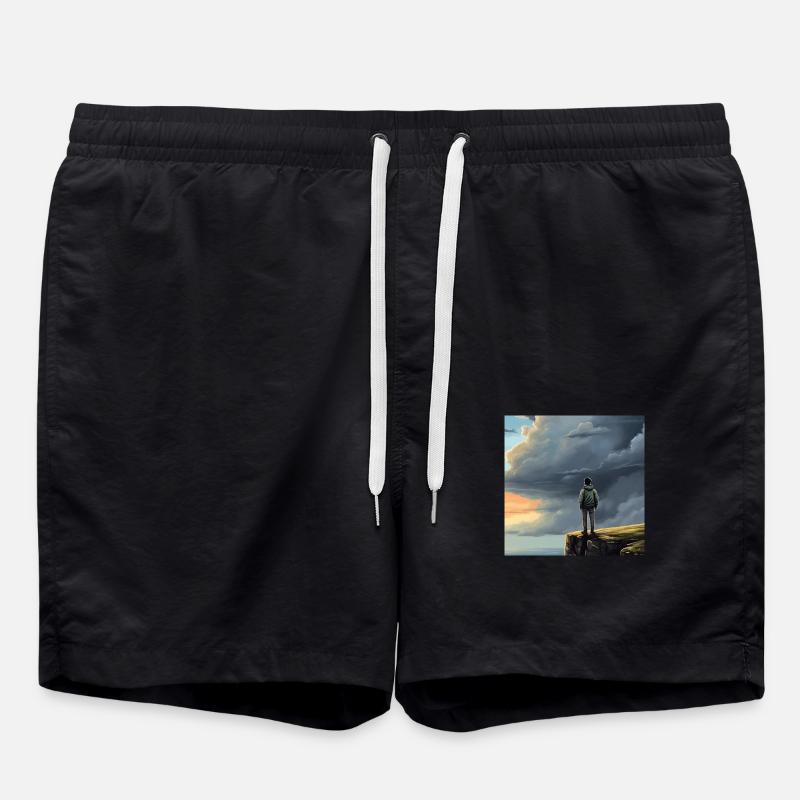 Hikers in nature - Swim Trunks - black