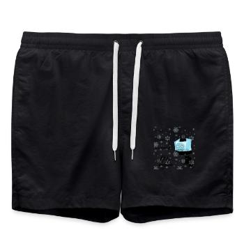 Cold, Colder, Freeeezing, Me - Swim Trunks - black - Front - AI Model Male 185 light (185cm)