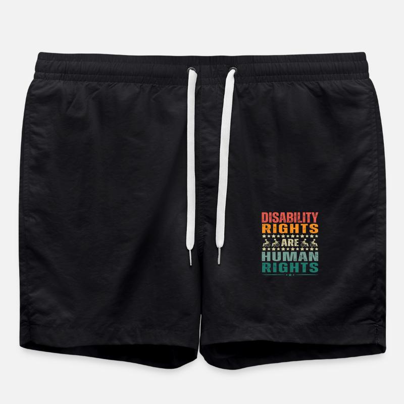 Behindertenrechte sind Menschenrechte - Badeshorts - Schwarz