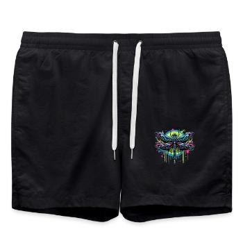 Colorful Favorite Insect - Swim Trunks - black - Front - AI Model Male 185 light (185cm)