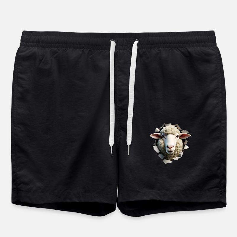 Tête de mouton dans le trou 1 - Short de bain - noir