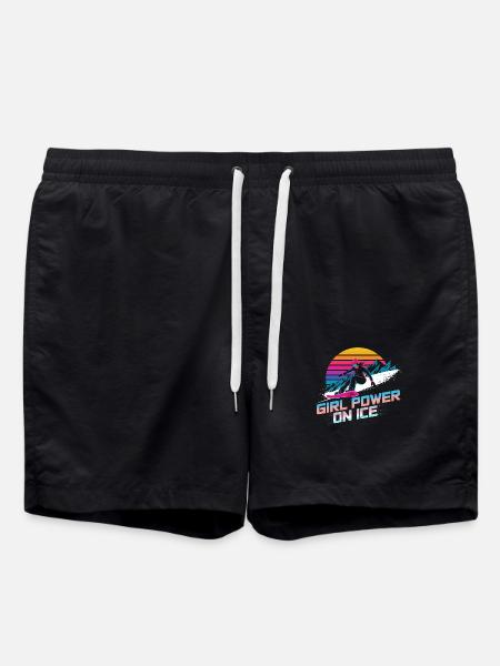 Girl Power Snowboarder - Swim Trunks - black