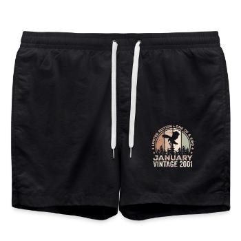 Incomparable depuis janvier 2001 23 Anniversaire - Short de bain - noir - Devant - AI Model Male 185 light (185cm)