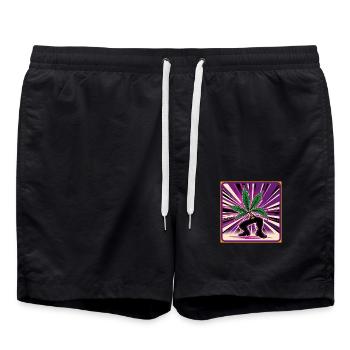 Stoned Striders - Swim Trunks - black - Front - AI Model Male 185 light (185cm)