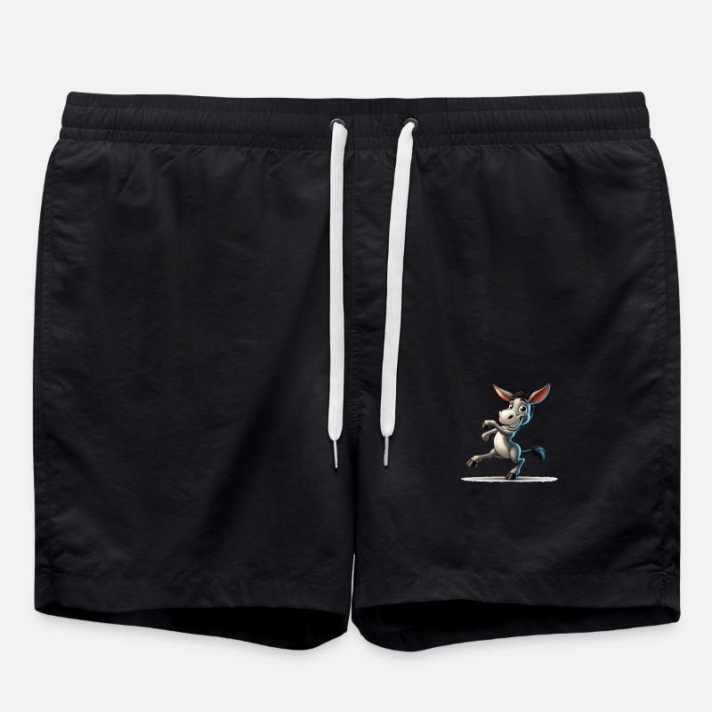 Donkey Comic - Swim Trunks - black