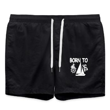 Voile - Short de bain - noir - Devant - AI Model Male 185 light (185cm)