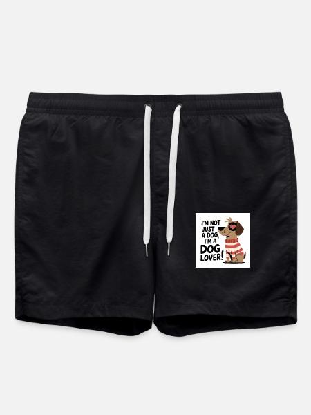 Dog Lover - Badeshorts - Schwarz