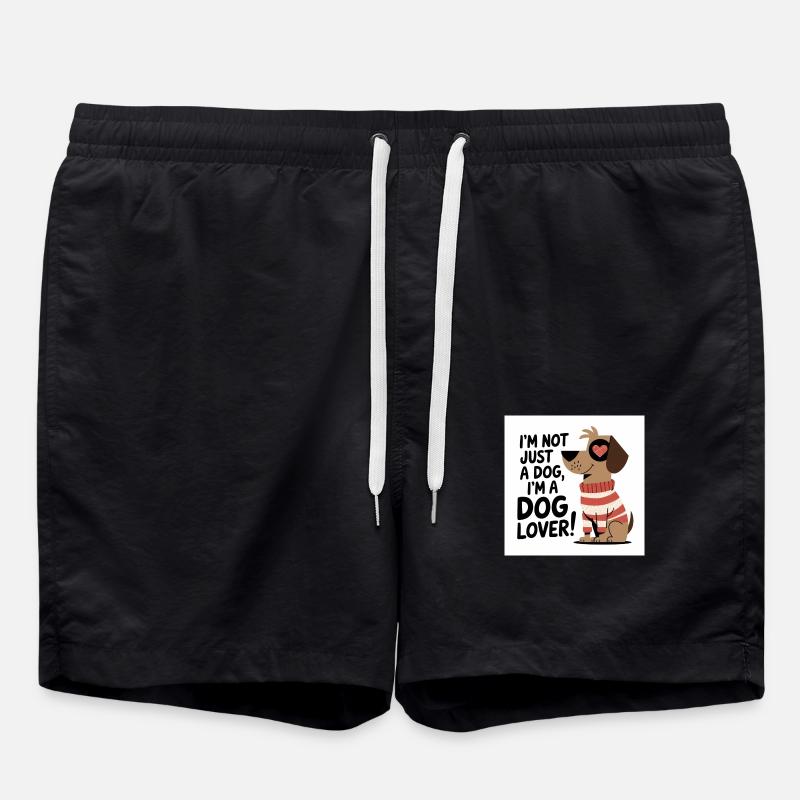 Dog Lover - Badeshorts - Schwarz