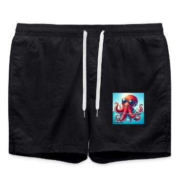 AOUT - Short de bain - noir - Devant - AI Model Male 185 light (185cm)