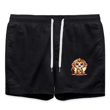 Monkey - Swim Trunks - black - Front - AI Model Male 185 light (185cm)