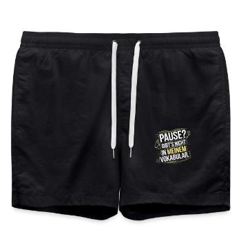 Gamer Videospiele Pause? Gibt's nicht - Badeshorts - Schwarz - Vorne - AI Model Male 185 light (185cm)