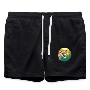 Tiger - Swim Trunks - black - Front - AI Model Male 185 light (185cm)