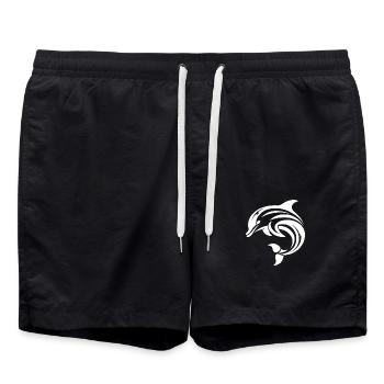 Dauphin élégant et dynamique en saut - Short de bain - noir - Devant - AI Model Male 185 light (185cm)