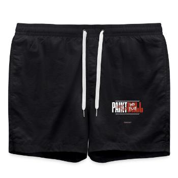 Keep calm and play paintball, streetwear edition - Swim Trunks - black - Front - AI Model Male 185 light (185cm)