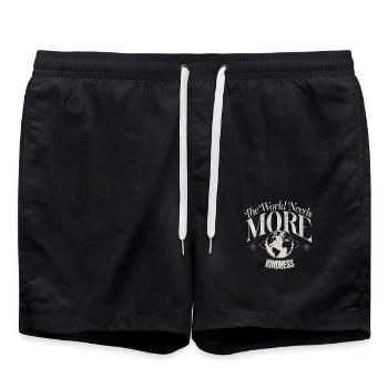 Le monde a besoin de plus de gentillesse Globe Design - Short de bain - noir - Devant - AI Model Male 185 light (185cm)