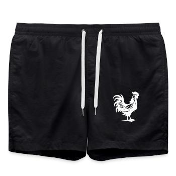 Petite Maison Coq Style De Tatouage - Short de bain - noir - Devant - AI Model Male 185 light (185cm)