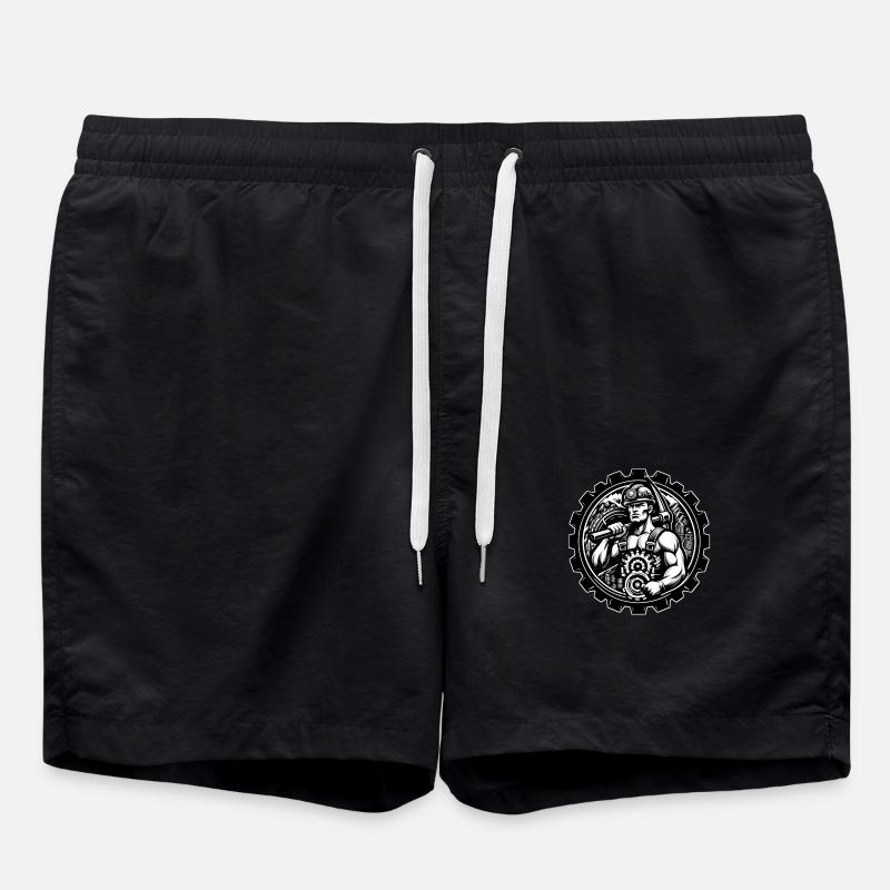 Logo du mineur - Short de bain - noir