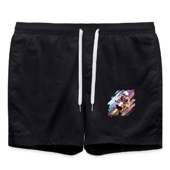 Motocross Racing Fast Speed Competition Abstrait - Short de bain - noir - Devant - AI Model Male 185 light (185cm)